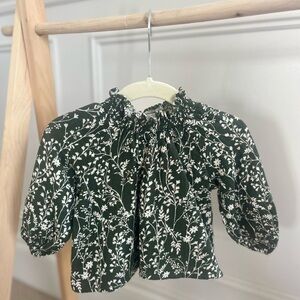 Rylee + Cru smocked collar floral blouse